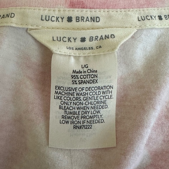 Lucky Brand Tank Top, Size Large, White Pink - Picture 6 of 7